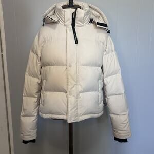 Aritzia White Puffer Jacket